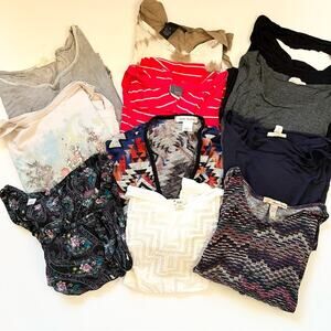 Flowy Tops Bundle Lot of 11 Shirts Womens Boxy and Oversized Fits‎